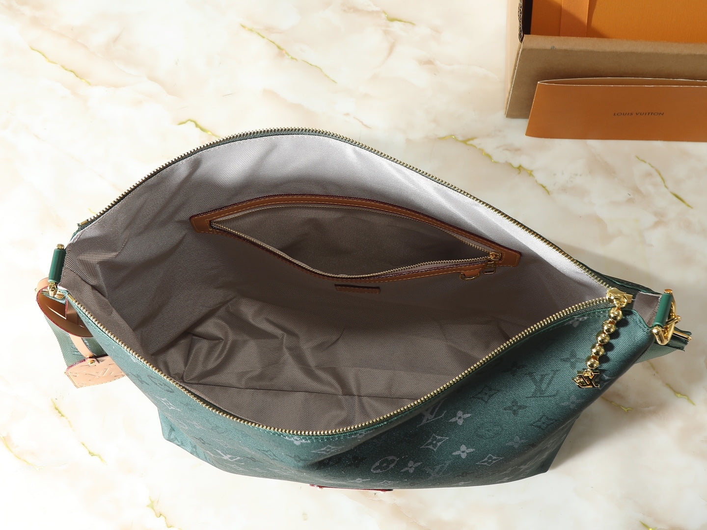 Premium Monogram Canvas Hobo Shoulder Bag