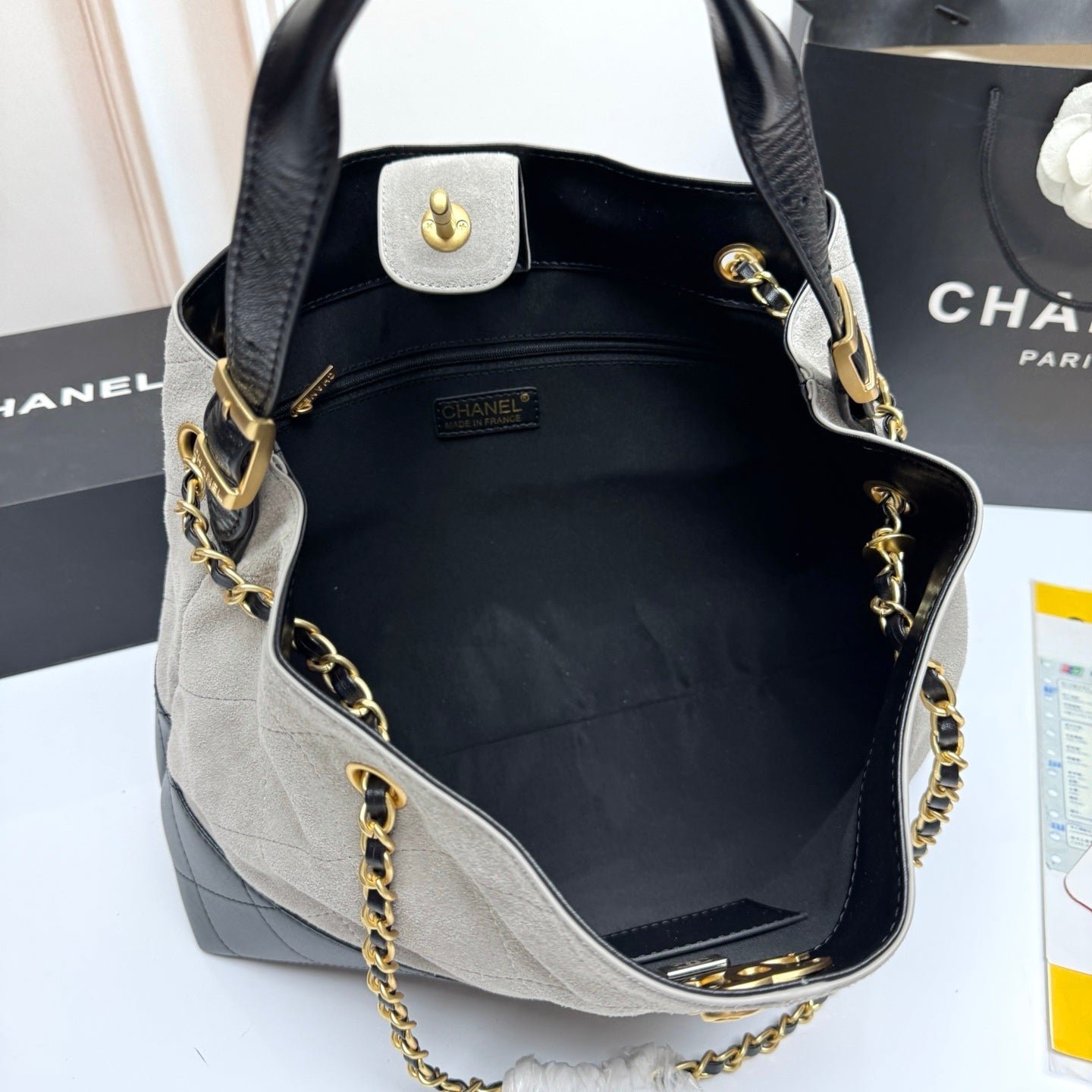 Premium Quilted Suede Tote Shoulder Bag