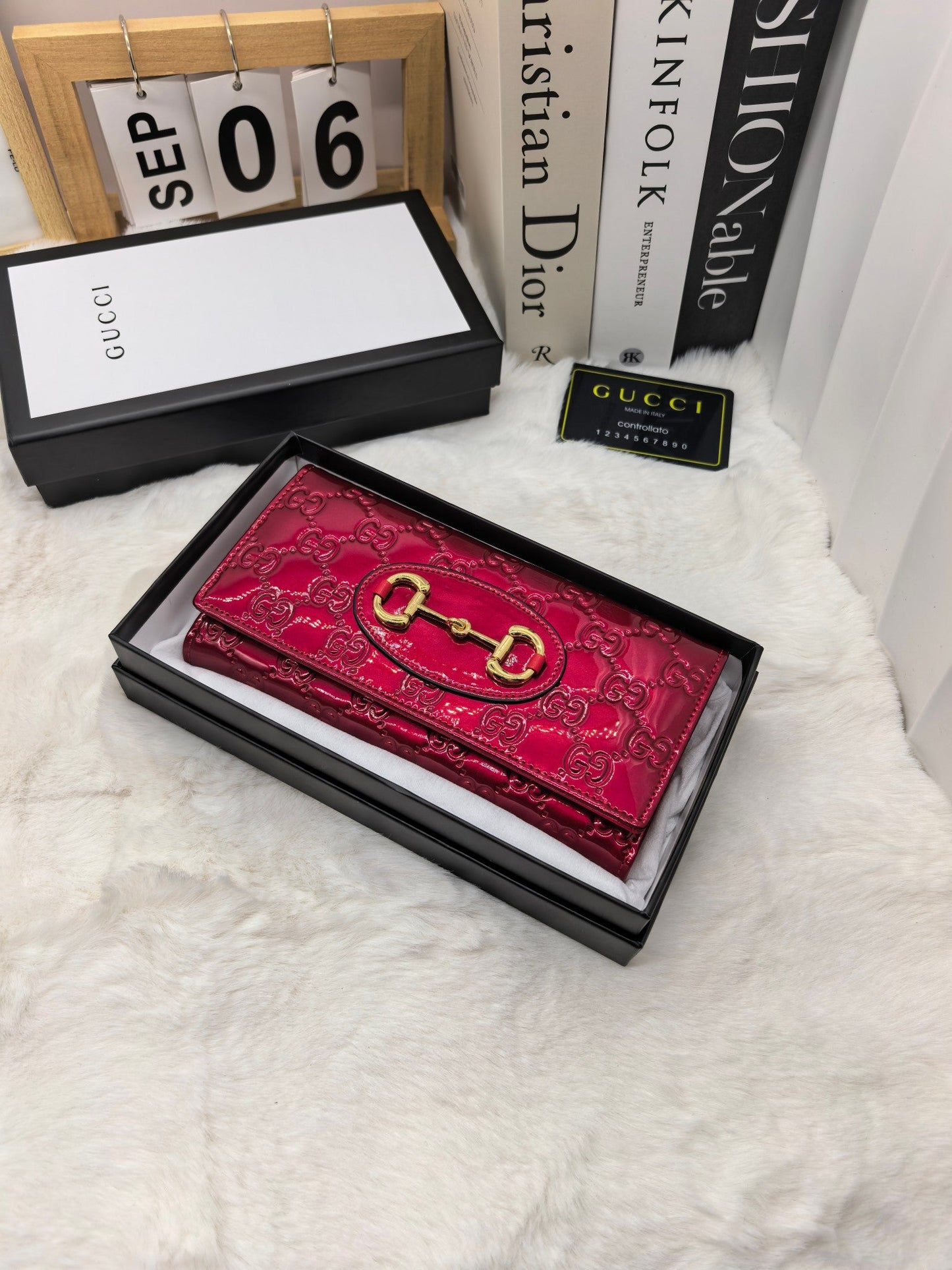 Patent Leather Long Wallet