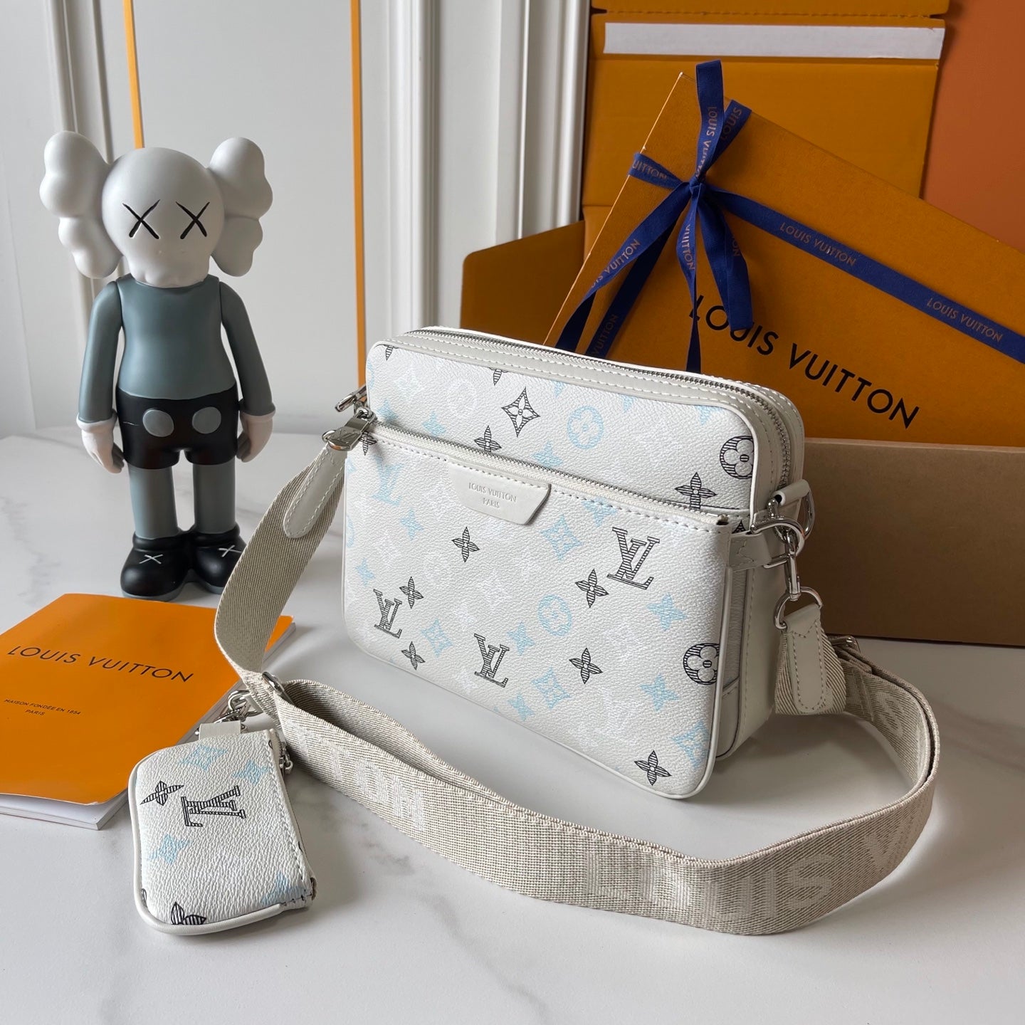 Monogram Crossbody Messenger Bag Set