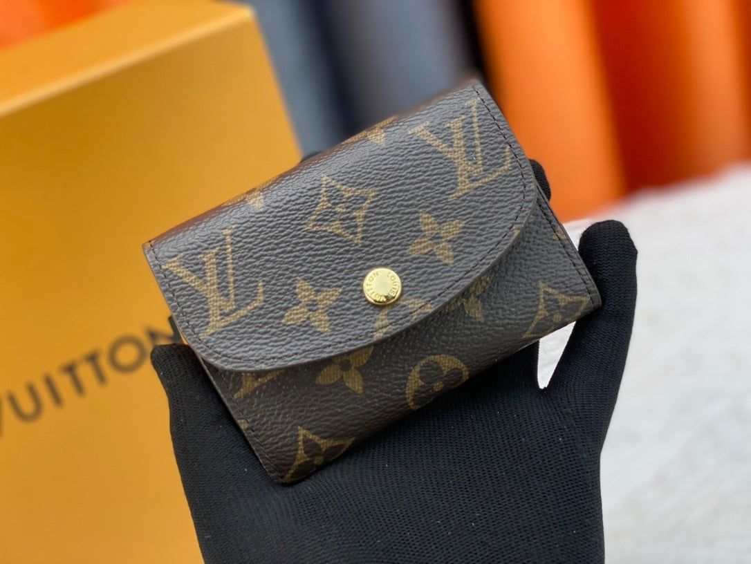 Monogram Canvas & Leather Rosalie Coin Purse for Women