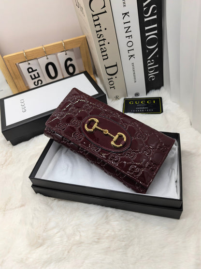 Patent Leather Long Wallet