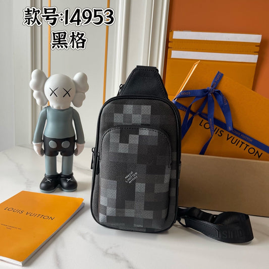 Checkered Sling Chest Bag