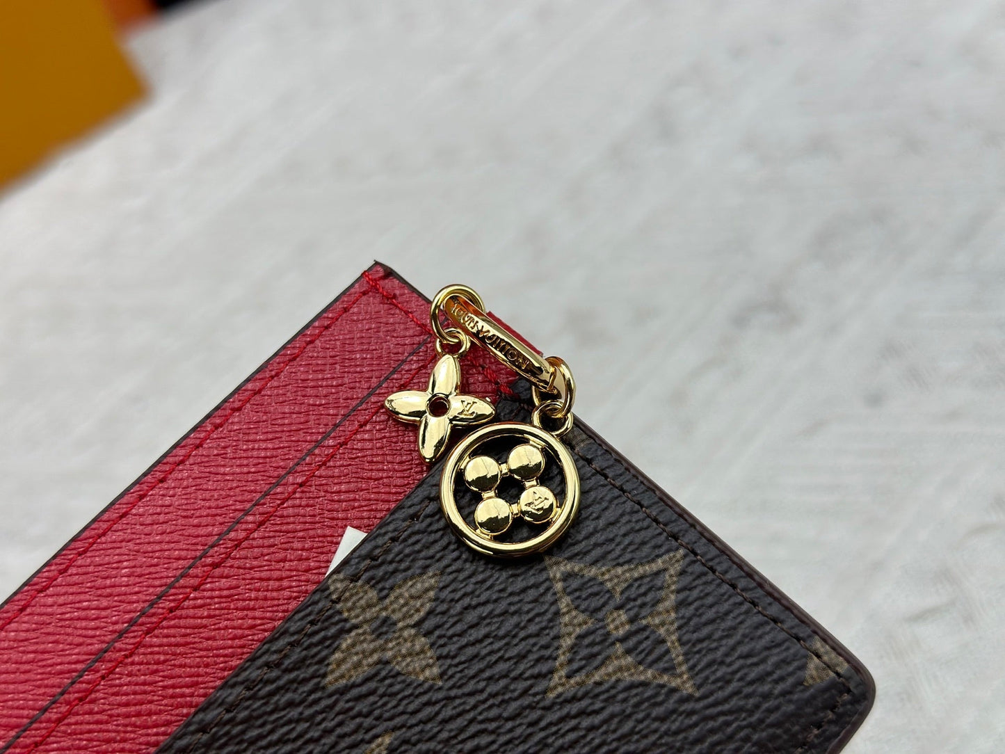 Charms Card Holder Monogram Canvas