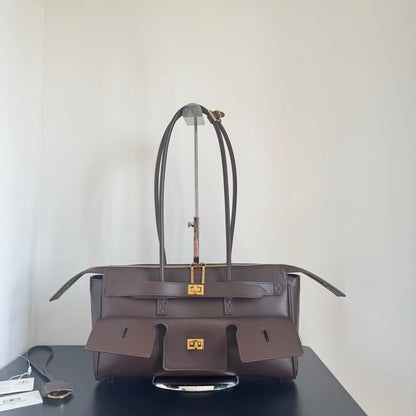 Premium Buckle Lock Shoulder Tote Bag