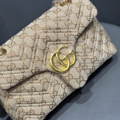 Luxury Quilted Monogram Chain Shoulder Bag