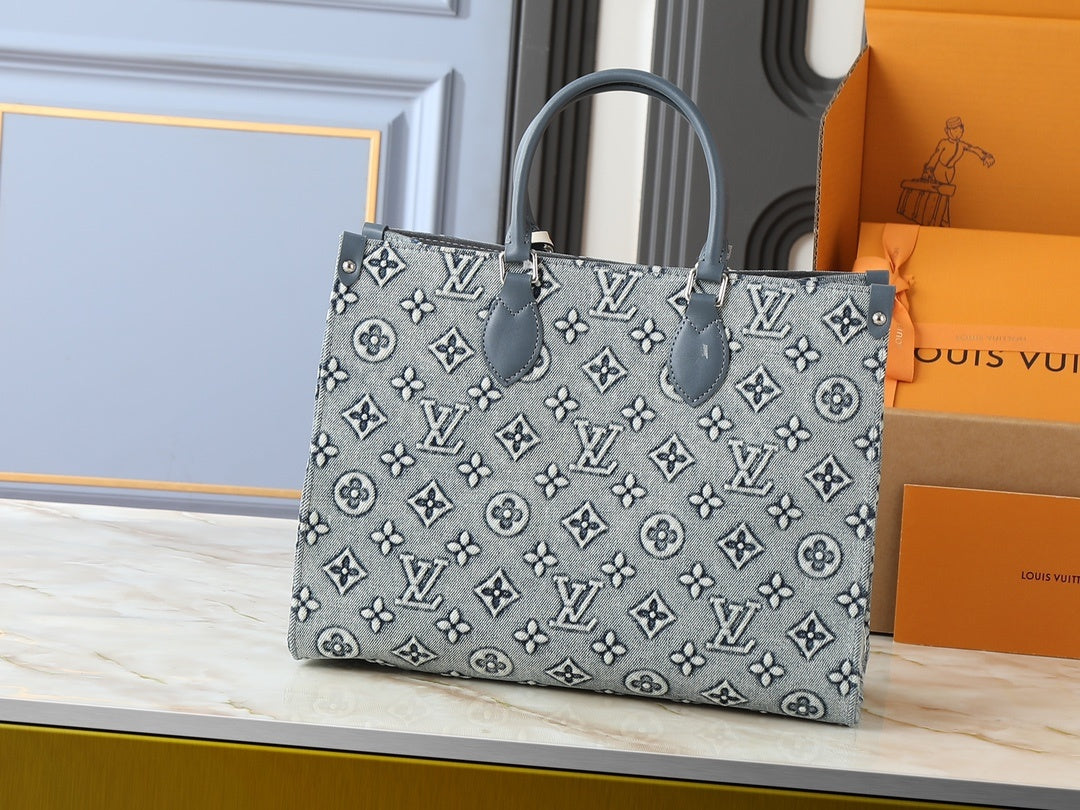 OnTheGo Denim Monogram Tote Bag