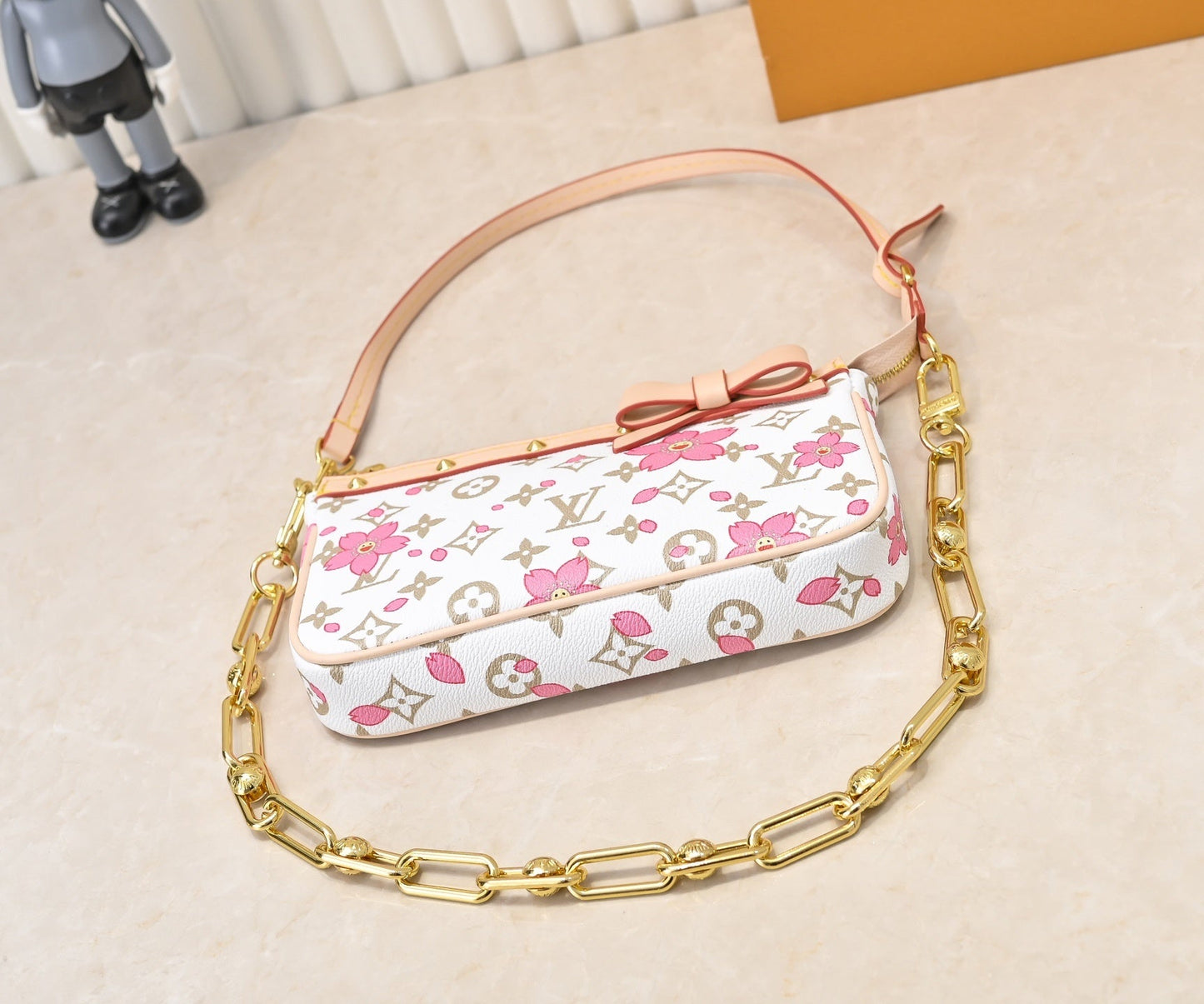 LV x TM Cherry Blossom Design Handbag