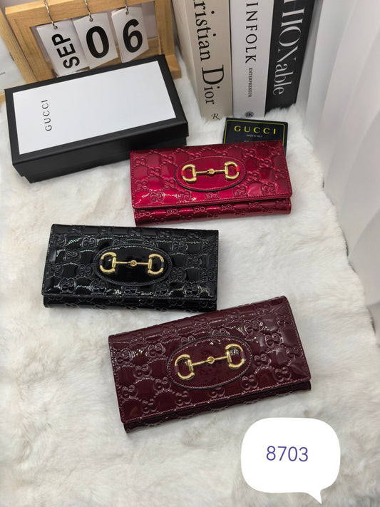 Patent Leather Long Wallet