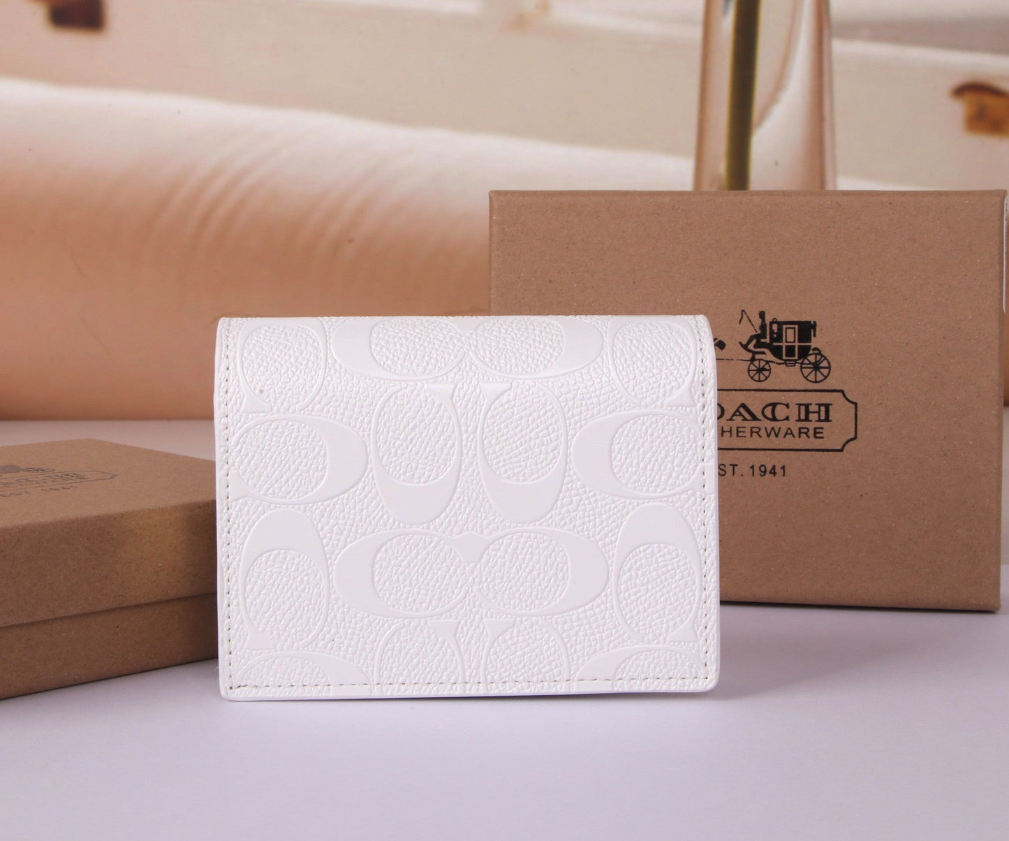 Small C Signature Flap Wallet