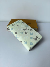 Cream White with Sky Blue & Black Print