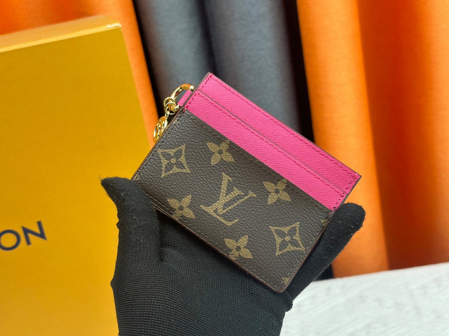 Charms Card Holder Monogram Canvas