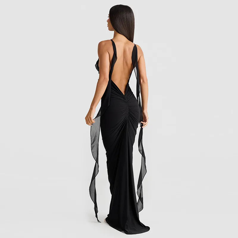 Serafina Rose Detail Maxi Gown