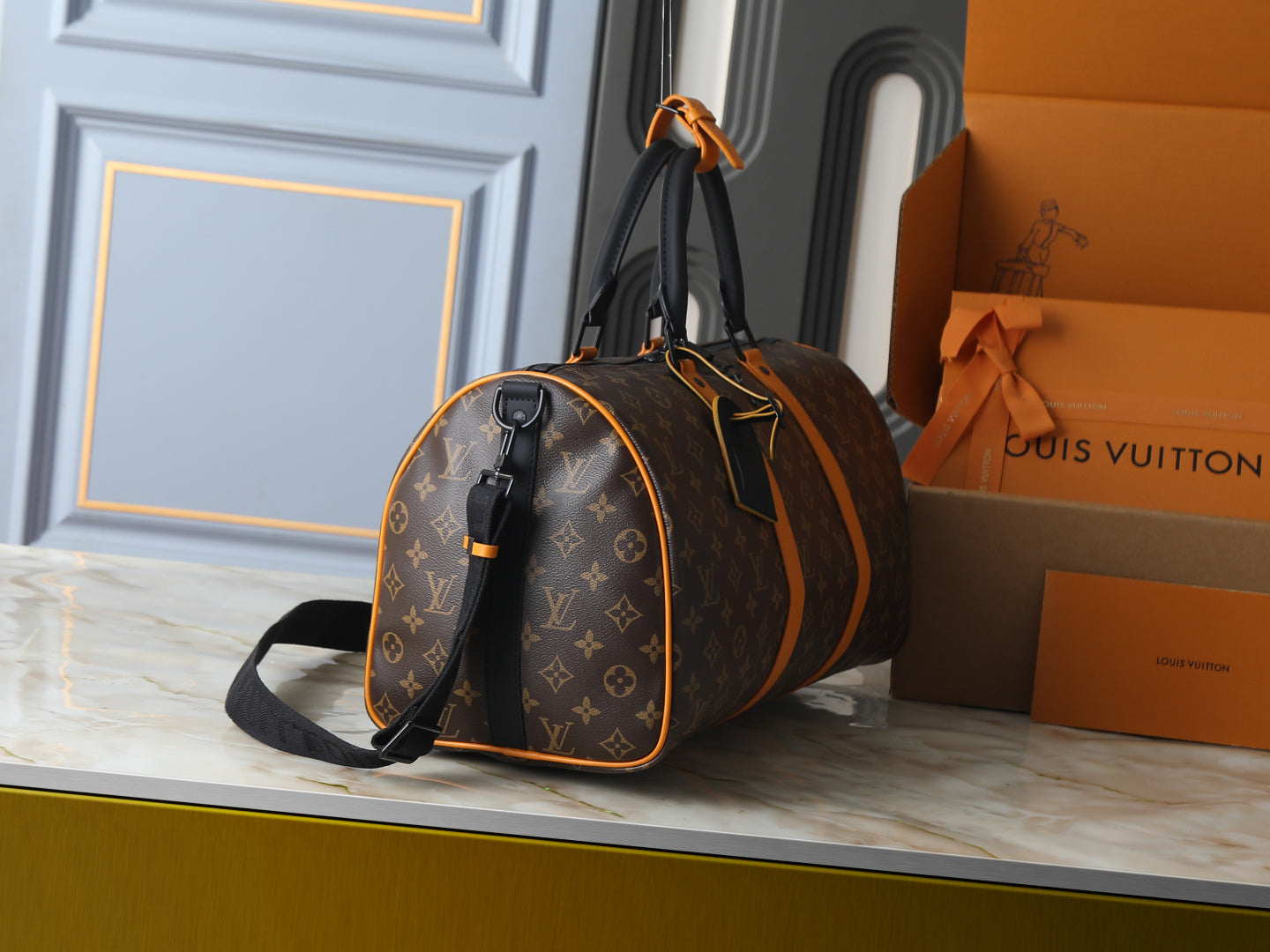 Premium Monogram Weekender Travel Duffel Bag