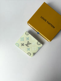 Cream White with Sky Blue & Black Print