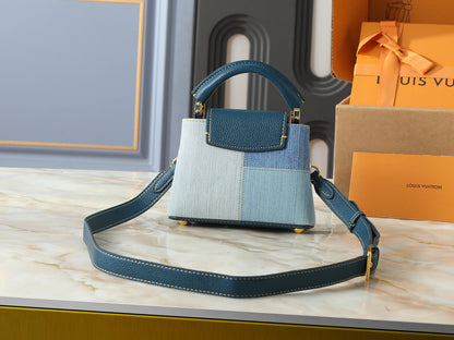 Denim Capucines Handbag