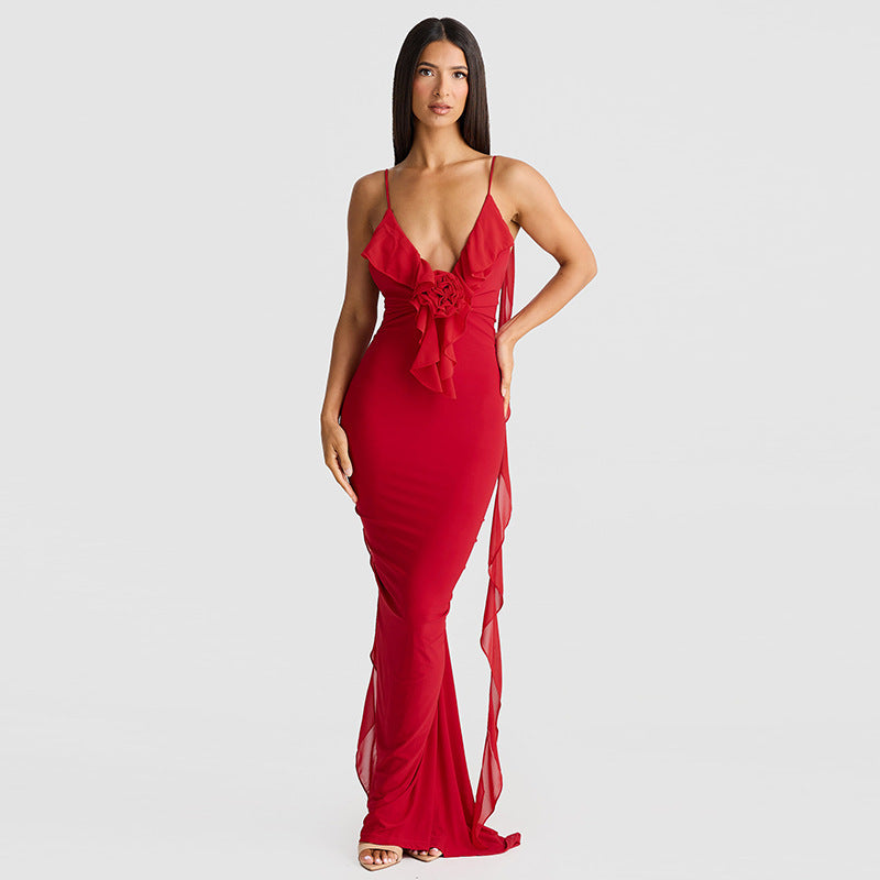 Serafina Rose Detail Maxi Gown