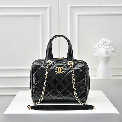 Small Bowling Bag In Black & Gold