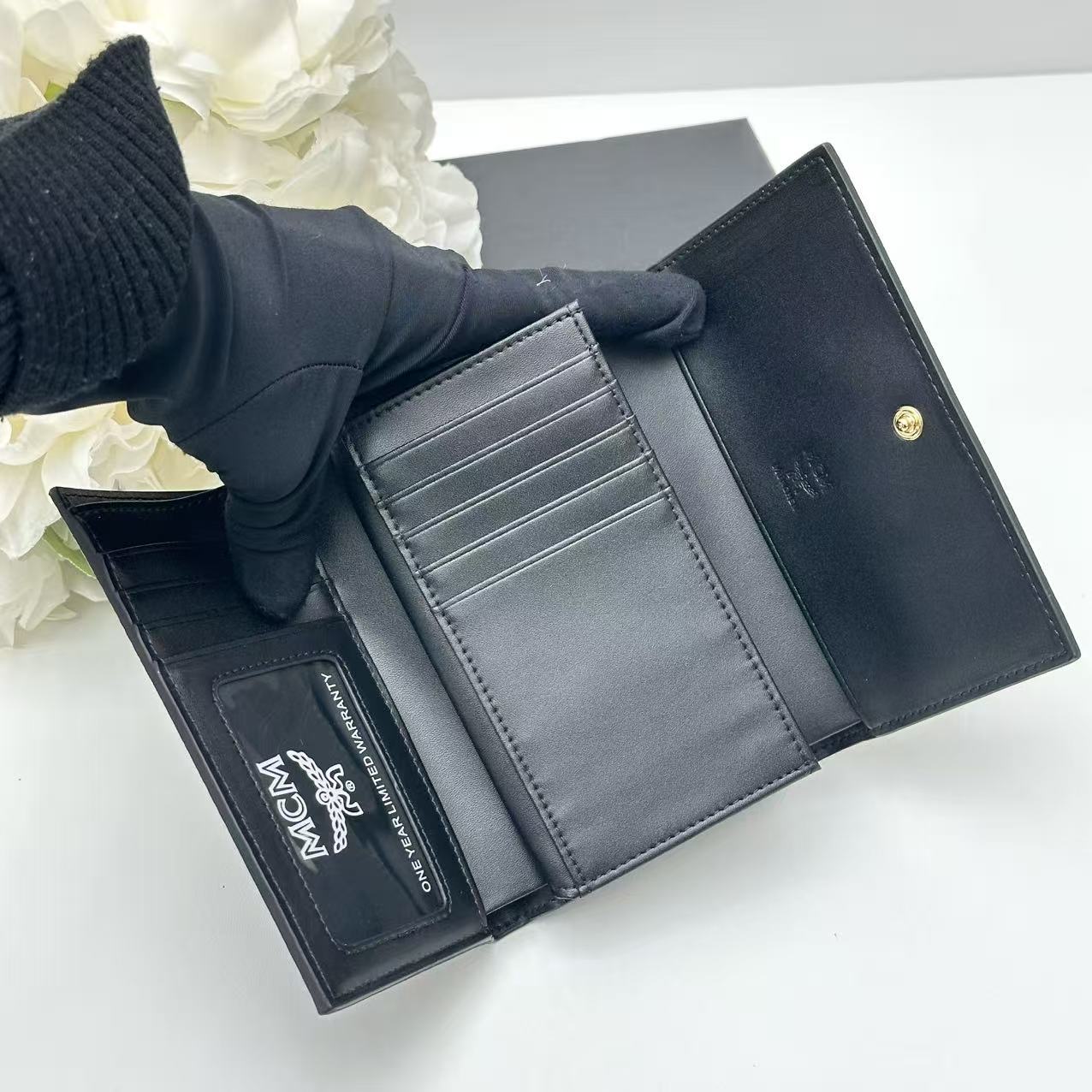 Coated Canvas Trifold Wallet