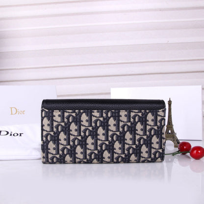 Saddle Oblique Long Wallet