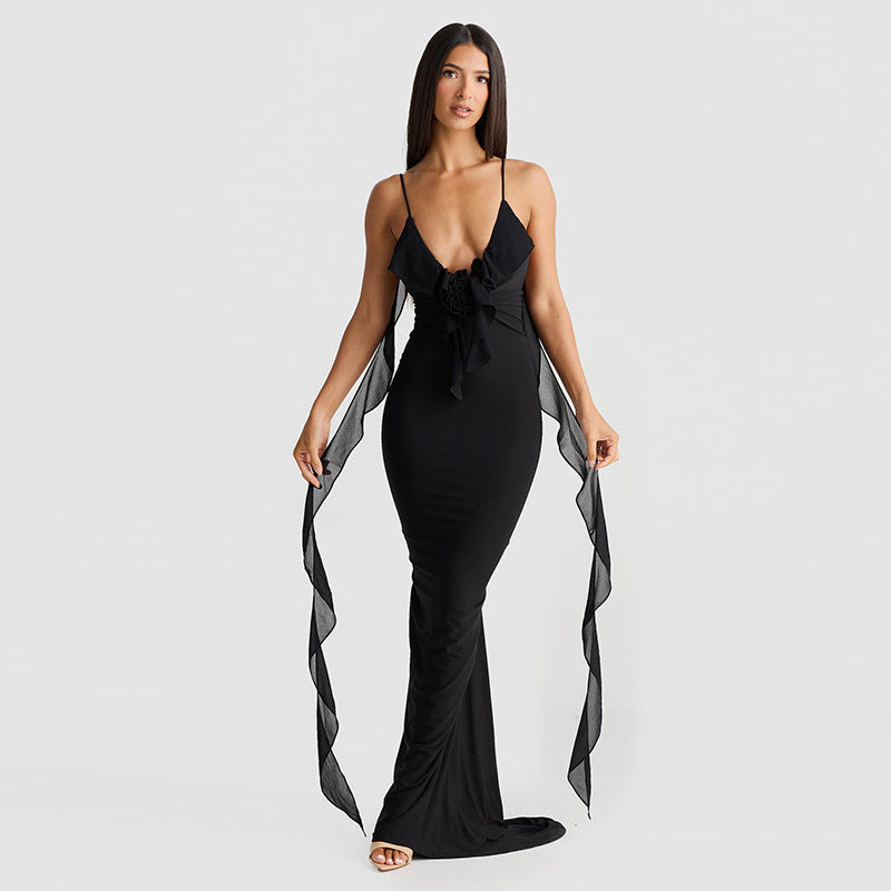 Serafina Rose Detail Maxi Gown