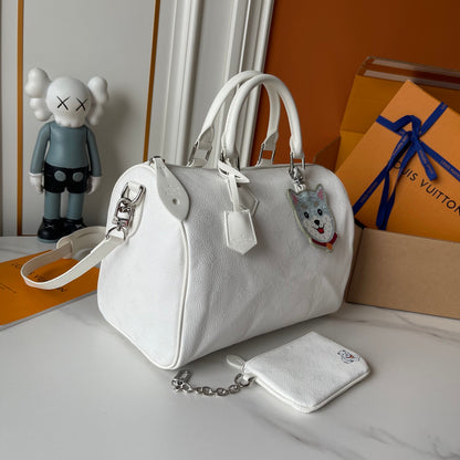 Speedy P9 White Bag & Pouch