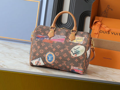 Premium Travel Monogram Boston Bag