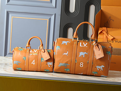 Safari Print Boston Travel Bag