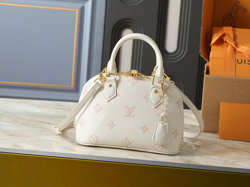 White Monogram Empreinte Alma BB-Inspired Handbag