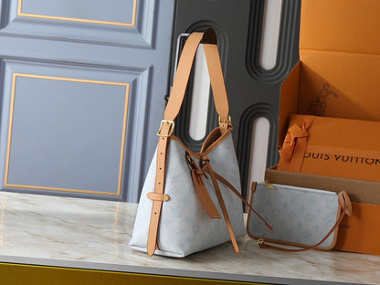 CarryAll Milky Monogram Handbag & Pouch