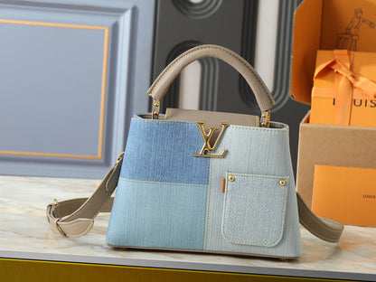 Denim Capucines Handbag