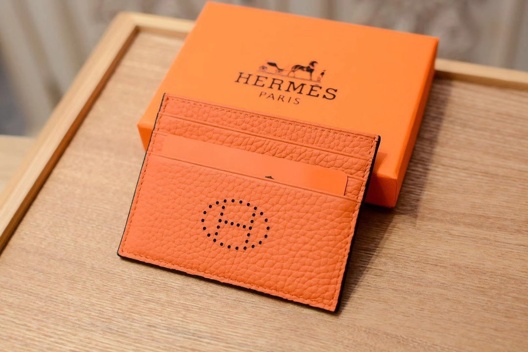 H Leather Square Card Holder