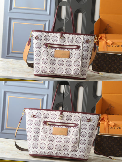 Printed Tote Bag with Pouch Set