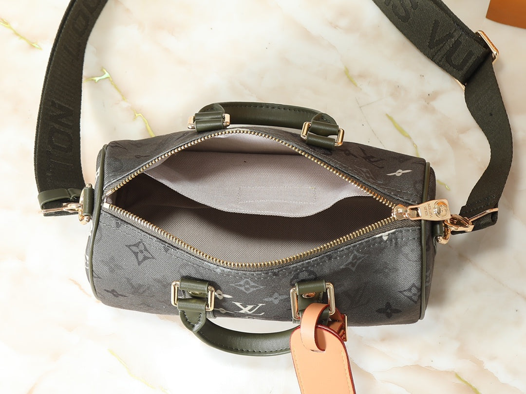 Mini Barrel Boston Bag with Wide Strap