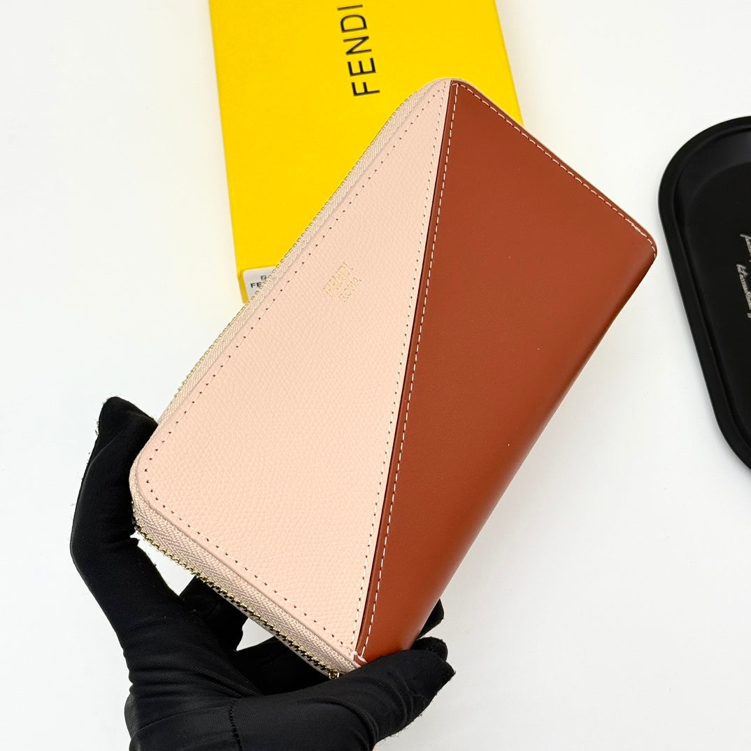 Diamonds Zipper Around Large Wallet