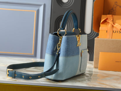 Denim Capucines Handbag