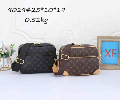 Premium Monogram Double-Zip Crossbody Bag