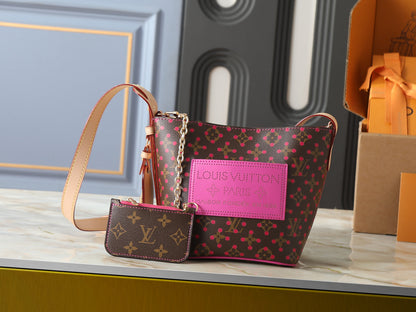 Monogram Mini Bucket Crossbody Bag with Coin Purse