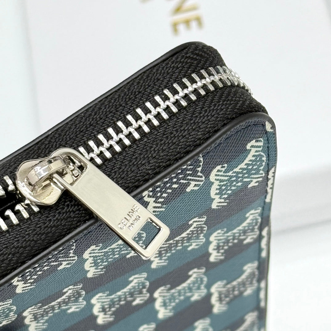 Bi-fold Wallet IN Striped Triomphe Canvas Wallet
