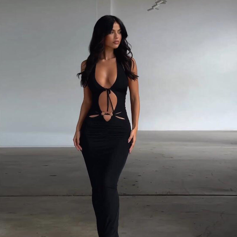 Midnight Allure Cutout Bodycon Dress