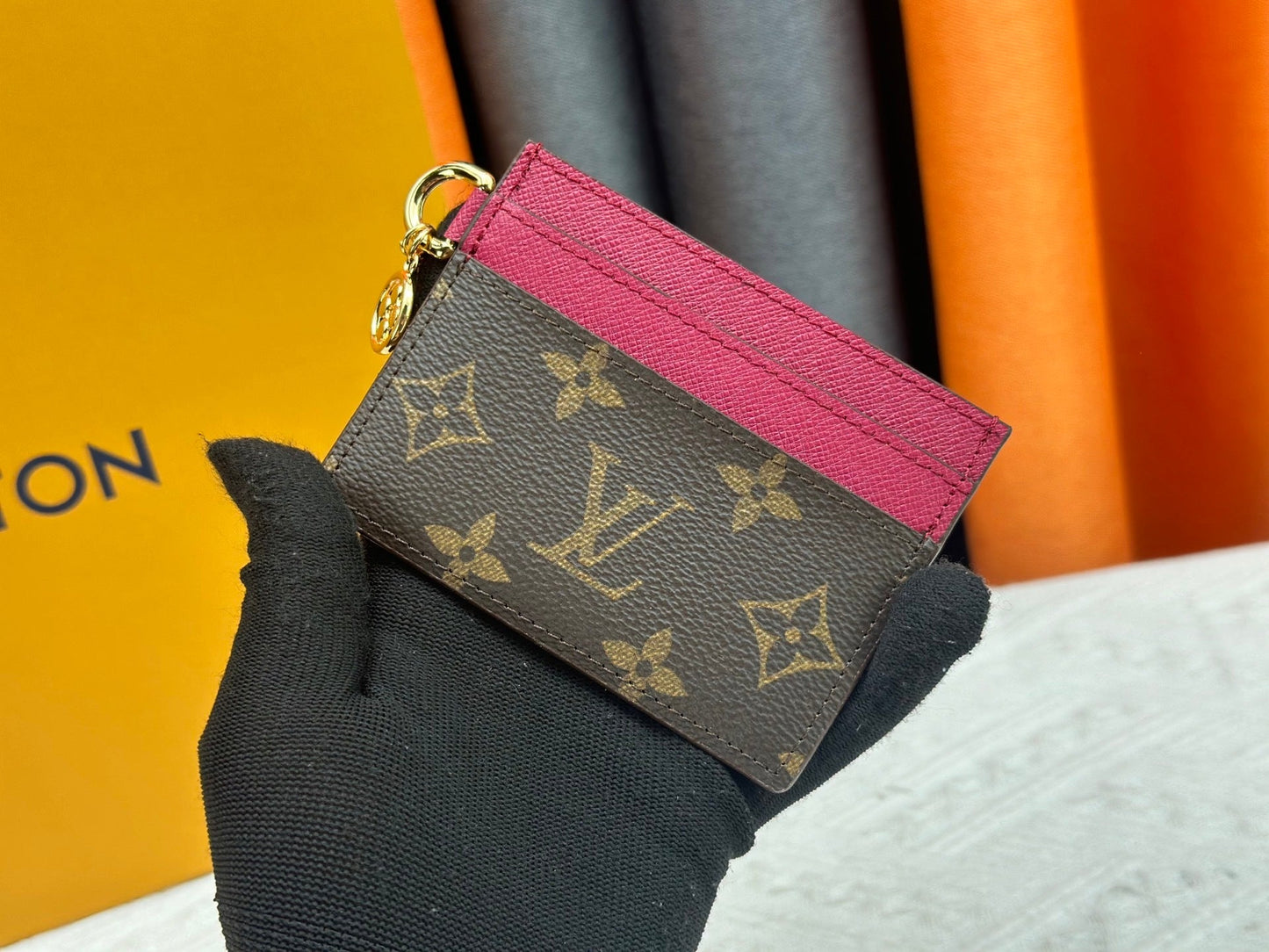 Charms Card Holder Monogram Canvas