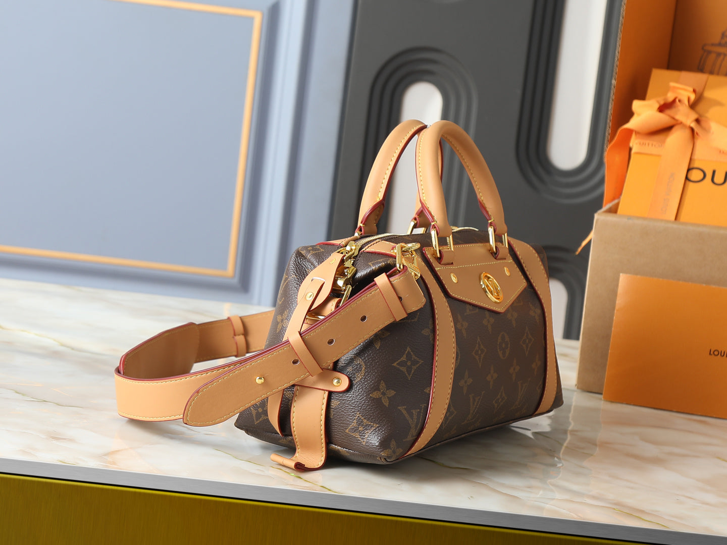 Monogram Boston Satchel Bag