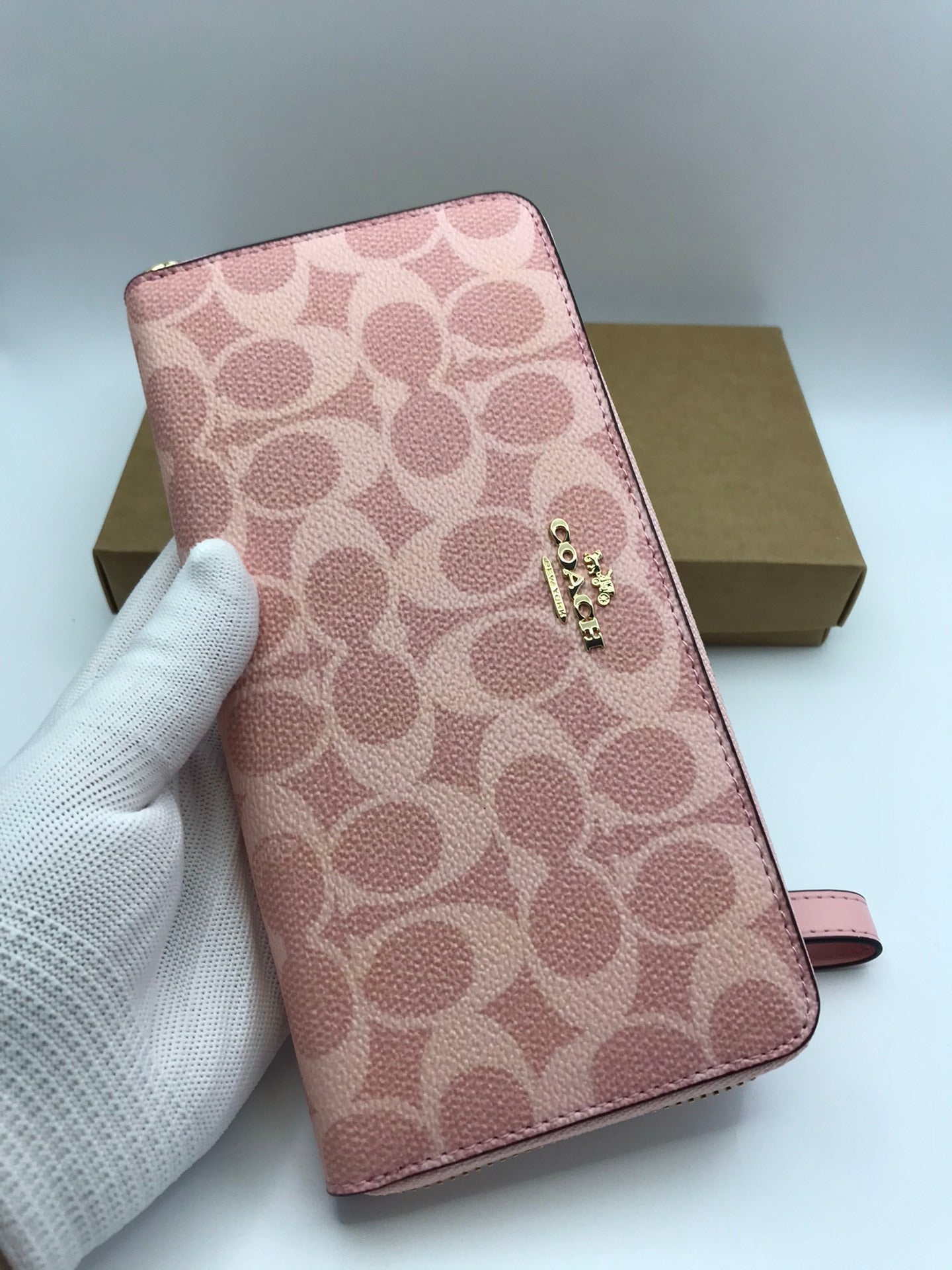 Pink Long Zip Around Wallet