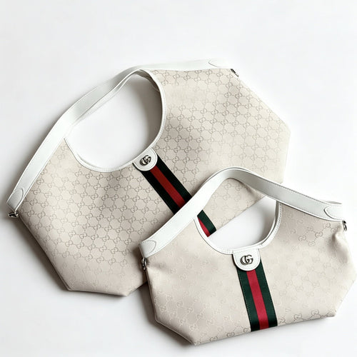 Premium Monogram Shoulder Tote Bag
