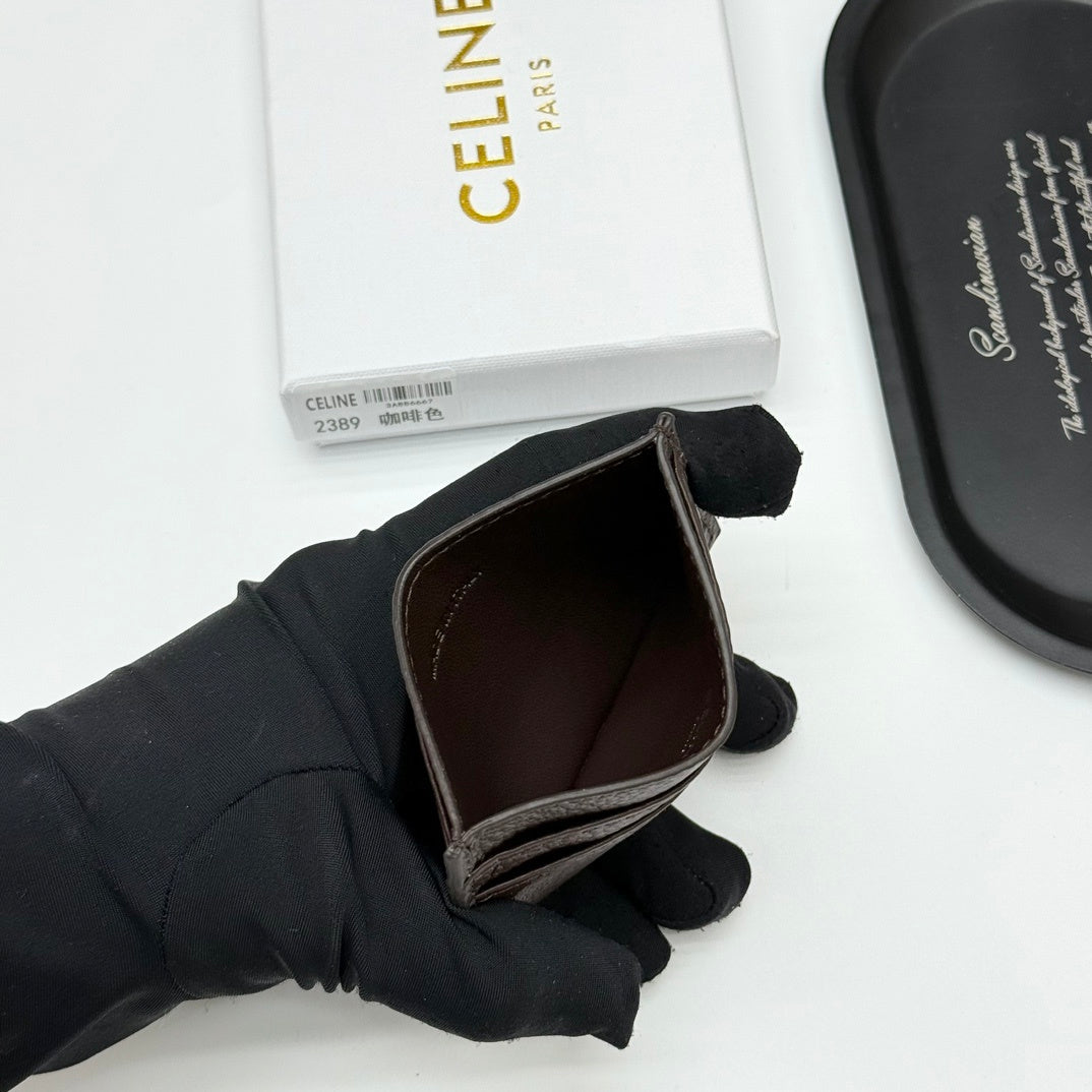 Logo Leather Card Case