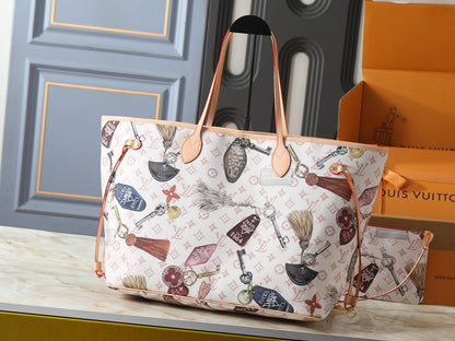 Vintage Travel Charm Tote Bag