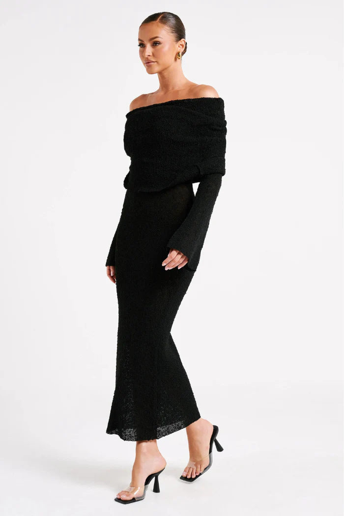Moonlit Muse Off-Shoulder Beach Dress