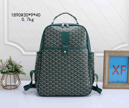Geometric Monogram Travel Backpack