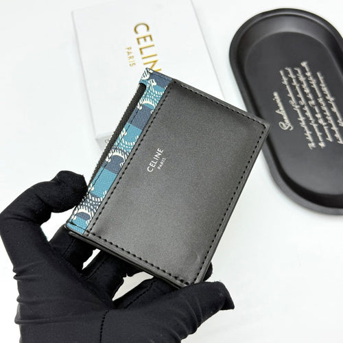Zipped Striped Triomphe Canvas Card Holder