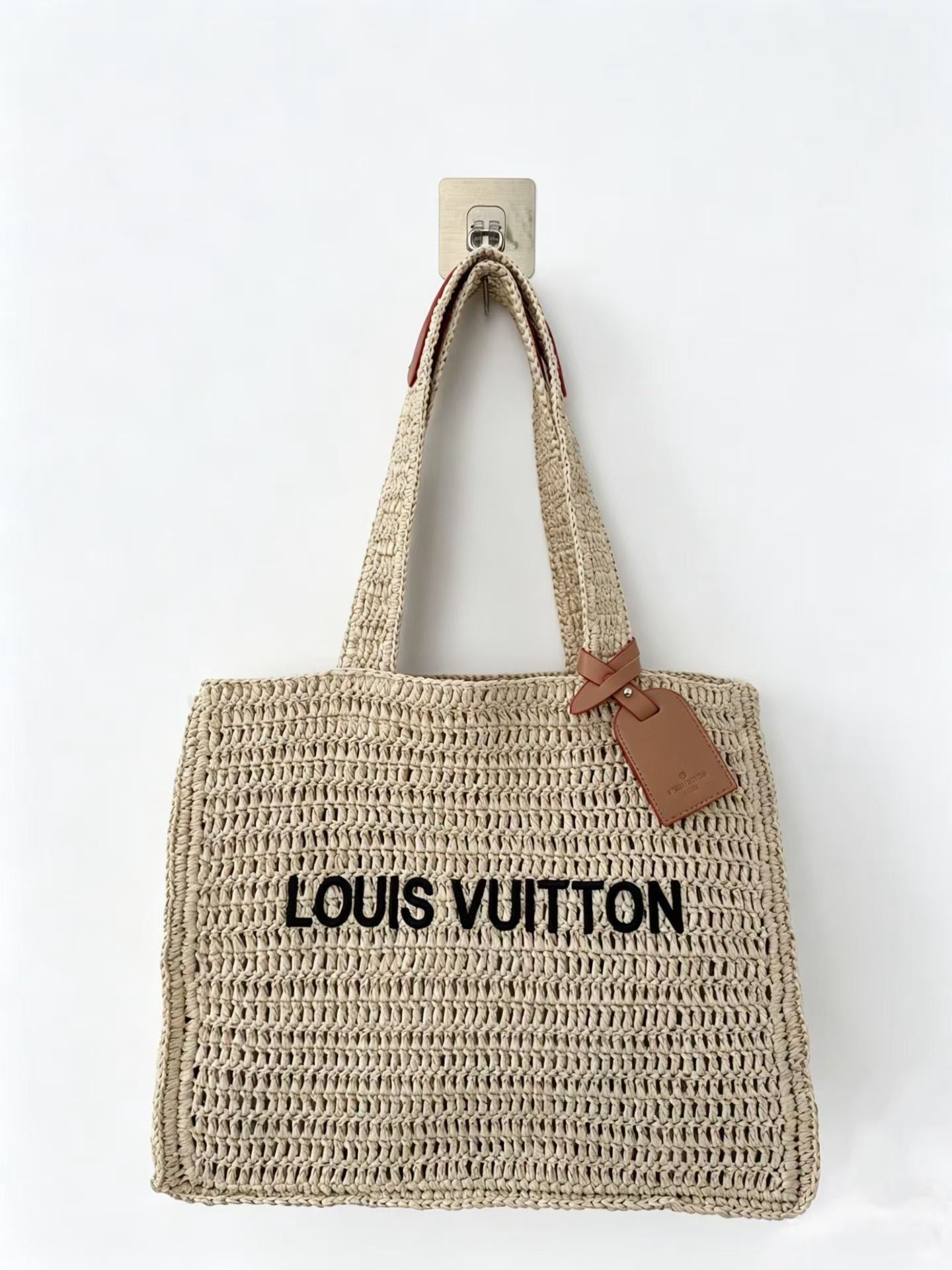 Woven Straw Tote Bag